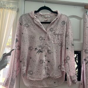 Victoria Secret Pink Astrology Print Two Peice Pajama Set Womens S